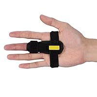 Trigger Finger Splint, Brace for Knuckle Immobilization, Finger Brace for Arthritis, Injury, Sprain, Fits Index, Middle, & Ring Finger Pain, Universal Finger Straightener