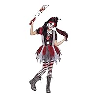 Spirit Halloween Doll Clown Girls Kids Youth Size Costume Dress Up Cute Scary Girly (Killer Clown, X-Large)