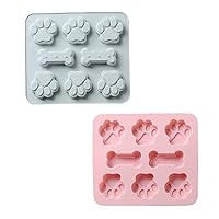 2 Cat Claw Bone Cake Chocolate Silicone Mold Microwave Baking Ice Grid Mold Pudding Jelly Mold