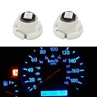 WLJH 10x Ice Blue T4.2 Neo Wedge 3030 Chip 10mm Base Led Car Instrument Cluster Bulb Dashboard Gauge HVAC AC Heater Climate Controls Lamps Switch Indication Interior Light Replacement