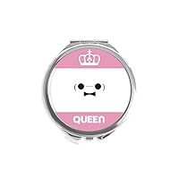 Lovely Face Figure Baymax Mini Double-sided Portable Makeup Mirror Queen