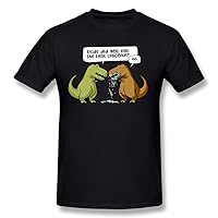 Funny Dinosaur Dude Did You Eat The Last Unicorn Mens Tee Shirts Black