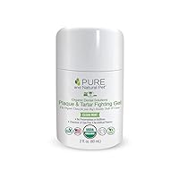 Pure and Natural Pet Organic Dental Soulitions USDA Certified Organic Plaque & Tartar Fighting Gel (Clean Mint) 2 oz.