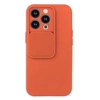 ZIFENGX- Liquide Silicone Case for iPhone 15Pro Max/15 Pro/15 Plus/15, with Camera Lens Cover Protect Supports Wireless Charging (15 Pro Max,Orange)