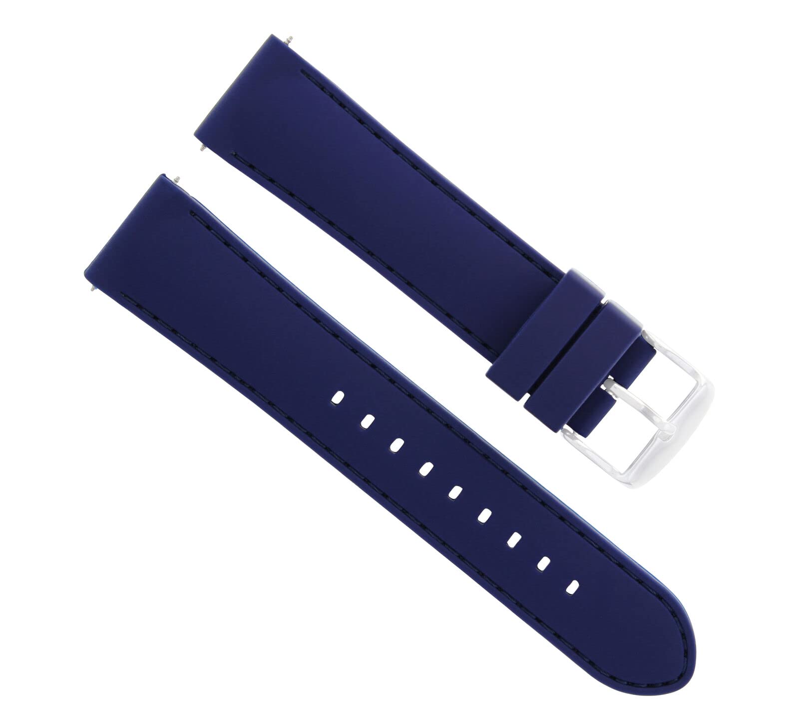 Ewatchparts 22MM RUBBER DIVER WATCH BAND STRAP COMPATIBLE WITH BULOVA 96C121 MARINE CHRONOGRAPH BLUE