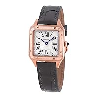 Cartier Santos-Dumont Silver Dial 18kt Rose Gold Ladies Watch WGSA0022