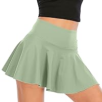 Cargo Skirt Plus Size Women's Athletic Skirts with Pocket, Tennis Skirt for Women High Waist Pleated Skirt Golf Skirts Running Workout Skort Athletic Skirts Women Green