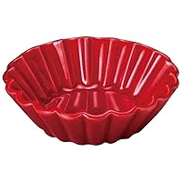 Yamashita Craft 15057250 Baking Cup, Red, Diameter 2.5 x 0.7 inches (6.3 x 1.7 cm), Round Red Baking Cup