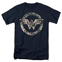 Wonder Woman Floral Logo Unisex Adult T Shirt