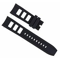 Ewatchparts SILICONE RUBBER WATCH BAND STRAP COMPATIBLE WITH INVICTA I-FORCE 12965, 12966, 12964 BLACK