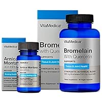 Arnica and Bromelain Bottles Bundle | for Post Surgery and Muscle Recovery | Bruise Relief | Plant Based Natural Formulas | 2 Product Bundle for Healing Support | 2 Week Supply