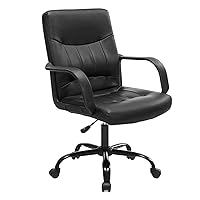 Comfort Office Chair Office Chair Ergonomic Desk Chair Height Adjustable 360° Swivel Computer Chair for Study Home Executive Chairs Firm Seat Cushion (B)