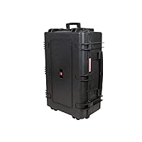 Monoprice Weatherproof Hard Case - 33 x 22 x 13 Inches, With Wheels and Customizable Foam, Shockproof, IP67, Ultraviolet And Impact Resistant Material, Black - Pure Outdoor Collection