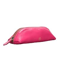 Maxwell Scott | Womens Luxury Leather Pencil Case | The Felice Nappa | Handmade In Italy | Hot Pink