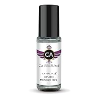 CA Perfume Impression of Tresorit Midnight Rose For Women Replica Fragrance Body Oil Dupes Alcohol-Free Essential Aromatherapy Sample Travel Size Concentrated Long Lasting Roll-On 0.14 Fl Oz/4ml-X1