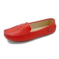 TDA Womens Comfortable Casual Leather Driving Walking Running Boat Loafers Moccasins Flats Multi Colored