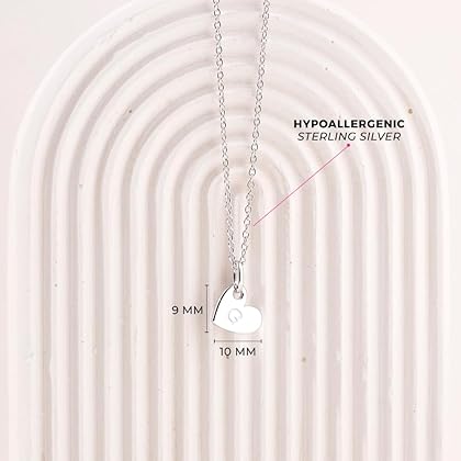 925 Sterling Silver Polished Heart Charm Pendant Necklace for Little Girls & Teens 16