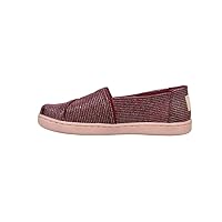 TOMS Women's Alpargata Recycled Cotton Canvas Loafer Flat, Red, 5.5