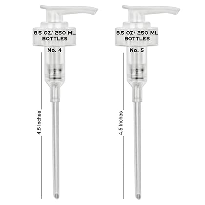 Dispenser Pumps Compatible with Olaplex No. 4 Shampoo and No. 5 Conditioner 8.5 oz, 250 ml Size Bottles, NOT FOR Liters (1000ml/33.81oz) Two White Pumps Only by Ultra Beauty Essentials (No. 4 & No. 5)