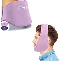 NEWGO Bundle of 1 Lower Back Ice Pack with 2 Gel Packs + 1 Jaw Ice Pack Purple
