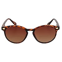 The Brilliance' Polarized Bifocal Sunglasses - Round, Full Frame Reading Sunglasses for Women and Men