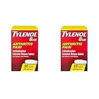Tylenol 8 Hour Arthritis Pain Relief Extended-Release Tablets, 650 mg Acetaminophen, Joint Pain Reliever & Fever Reducer Medicine, Oral Pain Reliever for Arthritis & Joint Pain, 50 Count (Pack of 2)