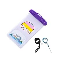 Transparent Cellphone Waterproof Bag with String Durable Mobile Phone Cute Cartoon Sealing Pouch for Outdoor Activities Transparent Sealing Bags for Mobile Phone