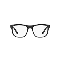 A|X ARMANI EXCHANGE Men's AX3050F Low Bridge Fit Square Prescription Eyeglass Frames, Matte Black/Demo Lens, 55 mm