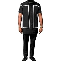 Dashiki T-Shirt Mens Fashion Africa Clothing Pullovers African Clothes Robe Casual Dress Suit Tee Shirt Homme