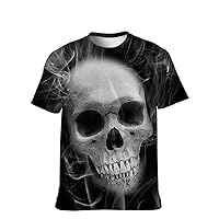 Graphic Novelty-Shirt Skull-Retro Hip-Hop Cool Mens Tshirt Teeshirt-Adult Sportwear Comic-Tees Literally Athletic