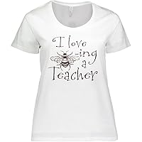 inktastic I Love Bee-ing a Teacher Women's Plus Size T-Shirt