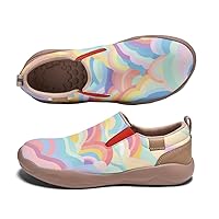 Men's Art Painted Travel Shoes Slip On Casual Leather Loafers Lightweight Comfort Fashion Sneaker