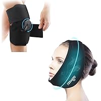 NEWGO Bundle of Refillable Knee Ice Bag and Jaw Ice Pack Black