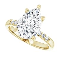 Moissanite Engagement and Wedding Ring Set, 18K Sterling Silver, 2 CT Pear Cut Center Stone, Additional Bands Included, Women's Finger Sizes
