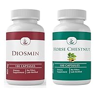 PURE ORIGINAL INGREDIENTS Diosmin and Horse Chestnut Bundle, Always Pure, No Additives or Fillers
