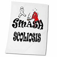 3dRose Blonde Designs Smash The Causes - Smash Scoliosis - Towels (twl-196038-2)