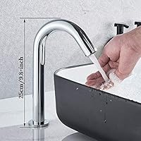 Faucets,Kitchen Faucet Bath Automatic Infrared Sink Hands Touchless Free Faucet Sensor Tap Hot Cold Water Saving Inductive Electric Basin Faucet Mixer/Chrome High