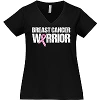 inktastic Breast Cancer Warrior Women's Plus Size V-Neck