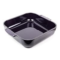 Peugeot - Appolia Square Oven Dish - Ceramic Baker with Handles - Eggplant, 11.5 x 3 inches