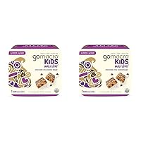 GoMacro Kids MacroBar Organic Vegan Snack Bars - Chocolate Chip Cookie Dough (0.90 Ounce Bars, 7 Count) (Pack of 2)