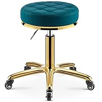 Stools,Beauty Stool Rolling Stool, Comfortable Swivel Stool on Wheels, Heavy Duty Hydraulic Metal Stool with Rod for Salon, Massage, Clinic, Bar, Offic/a