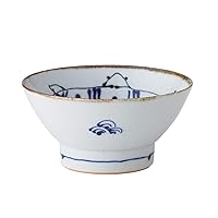 Saikai Pottery 18196 Rice Bowl, White, 4.7 inches (12 cm), Hasami Ware Kotohogi Kurawanka Bowl, Turtle Pattern