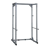 Powerline by Body-Solid (PPR200X) Adjustable Power Rack - 18-Level Strength Training Heavy-Duty Steel Frame with Safety Rods and Chin-Up Bar for Home Gym