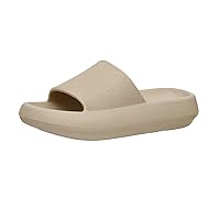 CUSHIONAIRE Women's Feather Cloud Recovery Slide Sandals with +Comfort