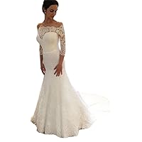 Melisa Women's A Line high Low Lace Beach Wedding Dresses for Bride with Sash Short Length Bridal Ball Gowns