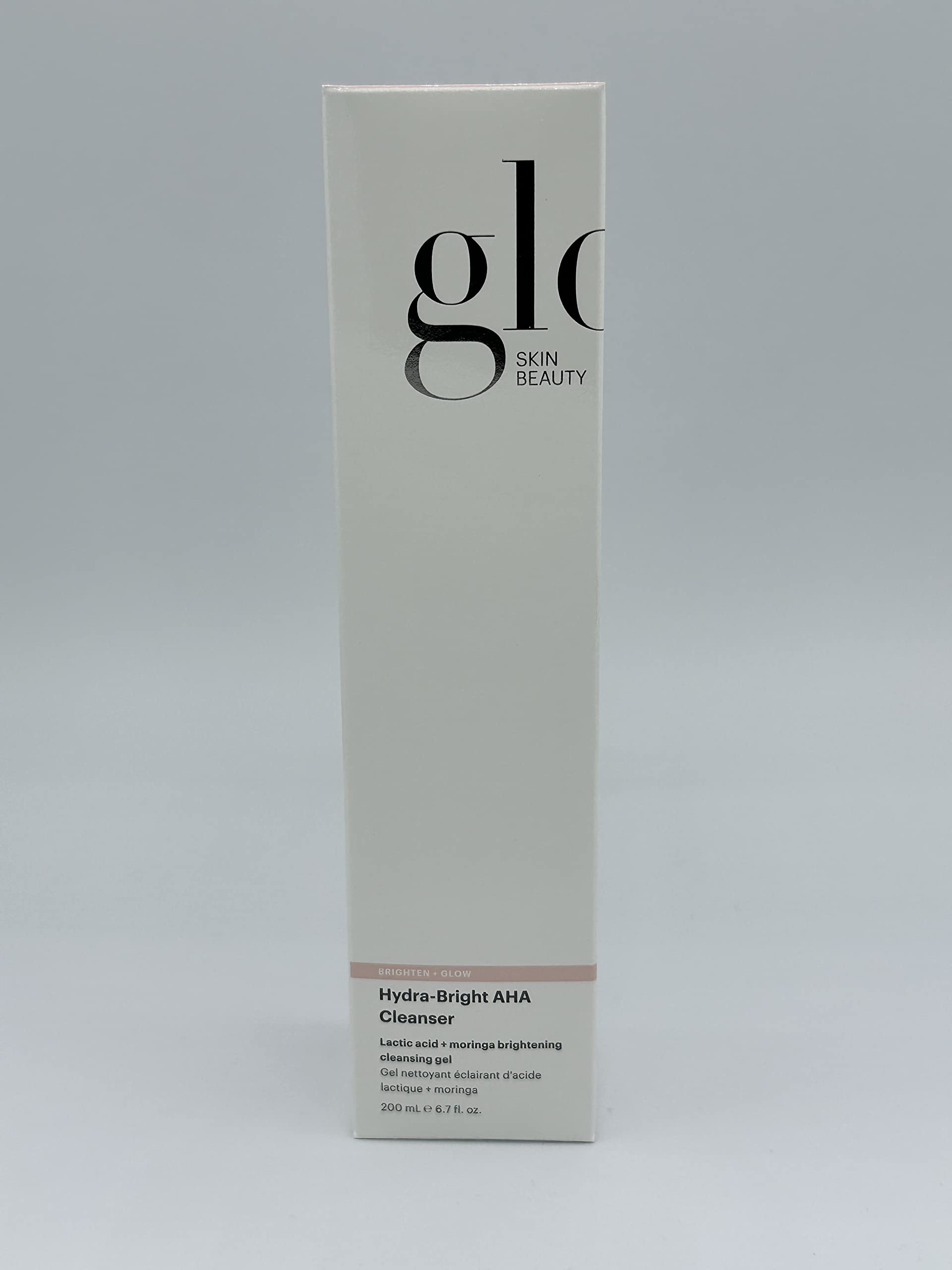 Glo Skin Beauty Hydra-Bright AHA Cleanser | Foaming Gel Cleanser Removes Makeup, Gently Exfoliates, Hydrates and Brightens Skin (6.7 Fl Oz)