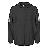 adidas Mens Hooded Full-Zip Windbreaker