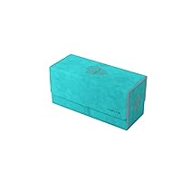 Gamegenic The Academic 133+ XL Premium Deck Box | Double-Sleeved Card Storage | Card Game Protector | Holds Up to 122 Cards Plus Game Accessories | Teal/Pink Color | Made