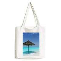 Ocean Beach Green Tree Art Deco Gift Fashion Tote Canvas Bag Shopping Satchel Casual Handbag