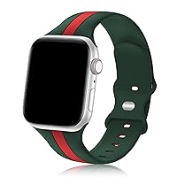 Singiuzoo for Apple Watch Band, Apple Watch Band Silicone Sport Band for iwatch Series 8/7/SE2/SE/6/5/4/3/2/1 Replacement Strap Soft Breathable Sweatproof for Men Women